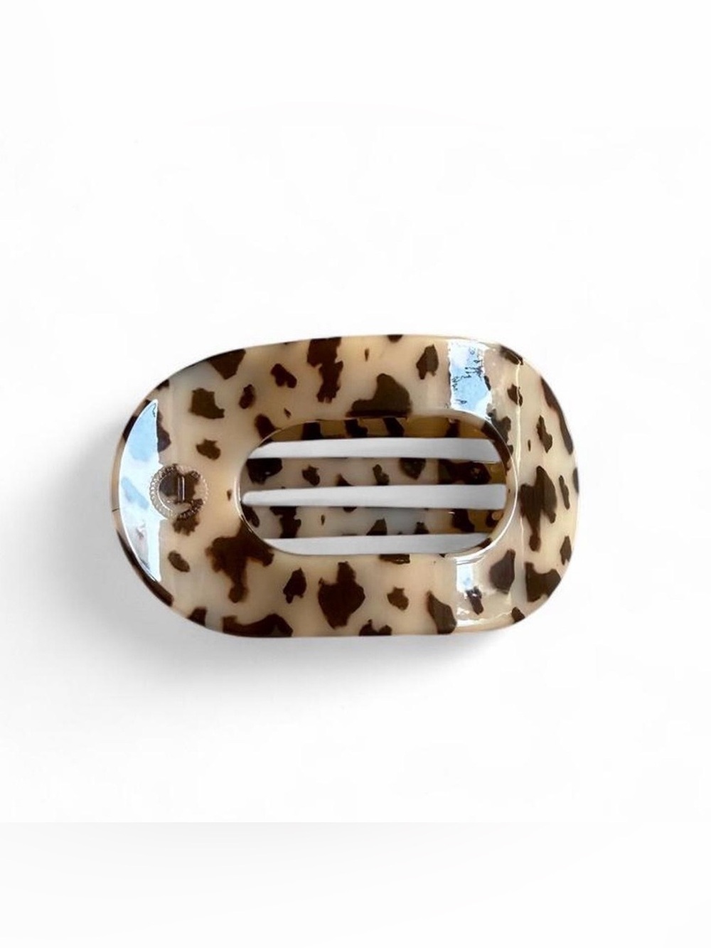 TELETIES Blonde Tortoise Large Flat Round Hair Clip – NWOT